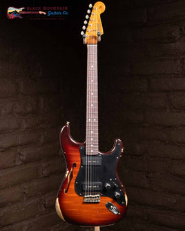 Fender Custom Shop B5 Artisan Dual P90 Stratocaster Flame Maple Top Relic- Violin Burst (New)