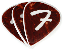 Fender 351 F Grip Picks - Tortoise Shell 3-pack