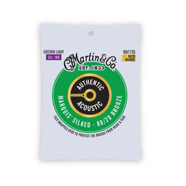 Martin Authentic Acoustic Marquis® Silked Guitar Strings 80/20 Bronze 11-52 MA175S