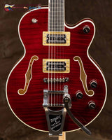 
              Gretsch Broadkaster Jr. Dark Cherry Flamed Maple (used) w/ case
            