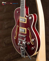 
              Gretsch Broadkaster Jr. Dark Cherry Flamed Maple (used) w/ case
            