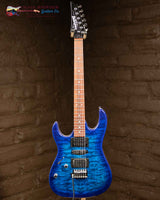 
              Ibanez Gio GRX70QA Left-handed Electric Guitar - Transparent Blue Burst (New)
            