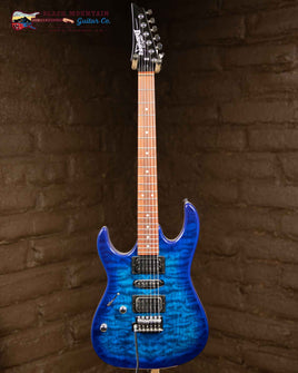 Ibanez Gio GRX70QA Left-handed Electric Guitar - Transparent Blue Burst (New)