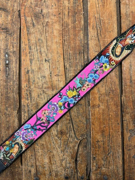 Jodi Head Premium Leather Straps - Hot Pink Floral Mary