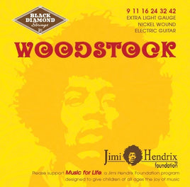 Black Diamond  JimiHendrix Woodstock Extra Light Electric Guitar Strings