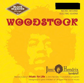 Black Diamond Jimi Hendrix Woodstock Electric Guitar Strings Light