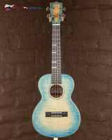 
              Kala All Solid Blue Flame Maple Waterfall Tenor Ukulele w/ Bag
            