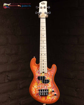 Kala Solid Body 4-String Paisley Orange Burst Fretted U•BASS (New)