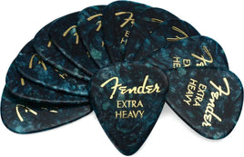 Fender 351 Premium Guitar Picks - Extra Heavy Ocean Turquoise 12-pack