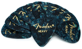Fender 351 Shape Premium Celluloid Picks - Heavy Ocean Turquoise 12-pack