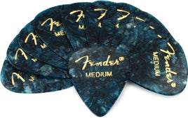 Fender 351 Shape Premium Celluloid Picks - Medium Ocean Turquoise 12-pack