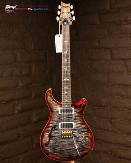 PRS 40th Anniversary Custom 24-08 Semi-Hollow Electric Guitar - Charcoal Cherry Burst (New)