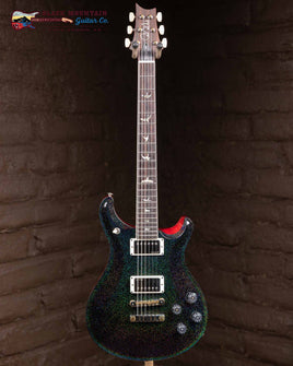 PRS McCarty 594 Custom Color- Black Rainbow Holoflake Top with Metallic Red Back (New)
