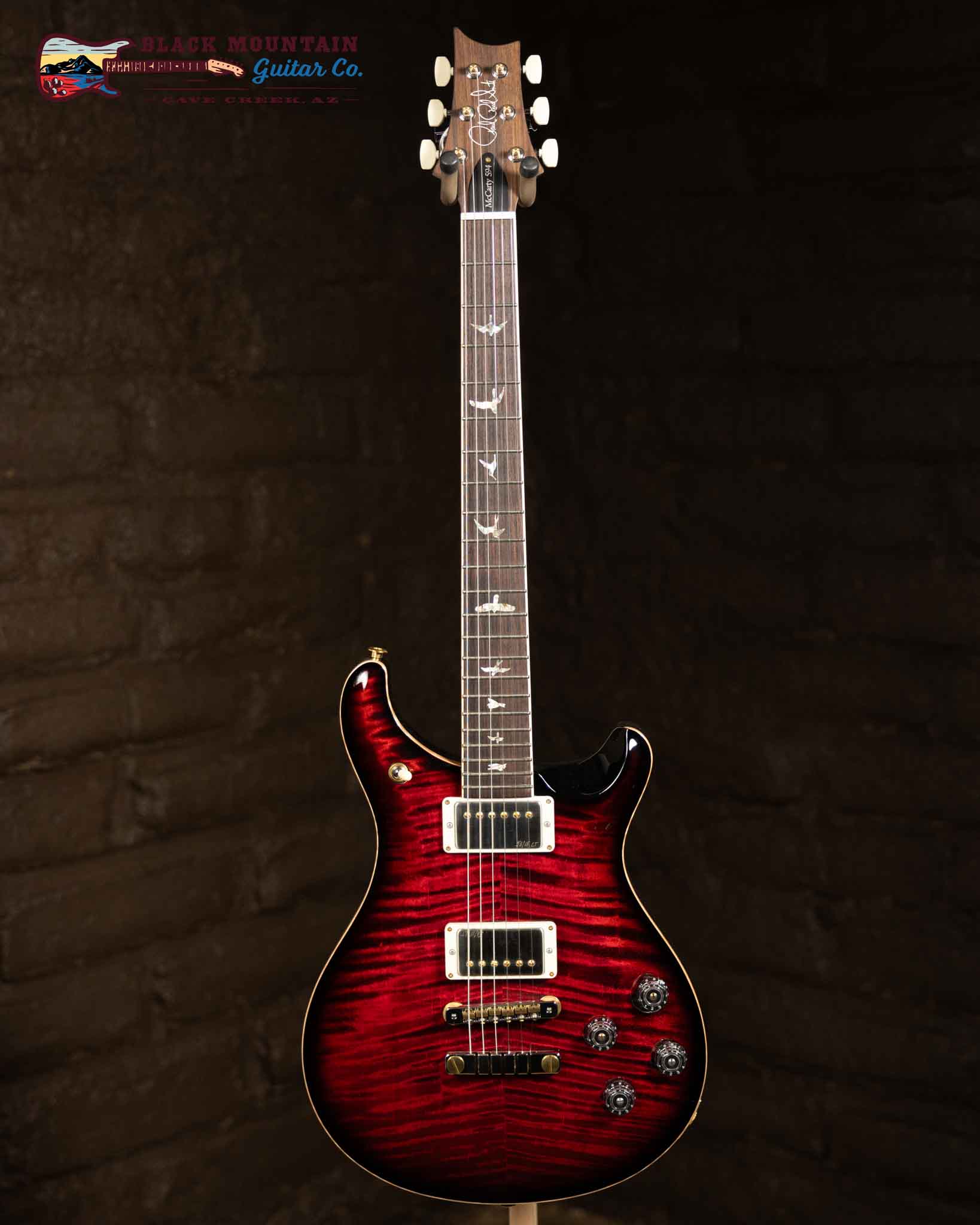 PRS 2024 McCarty 594 Custom Color Fire Red Black Burst 10 Top (New