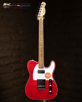 Squier Affinity Series Telecaster Electric Guitar - Crimson Red Transparent (New)