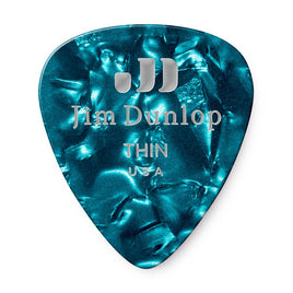Dunlop Turquoise Pearloid Picks 12 Pack Thin