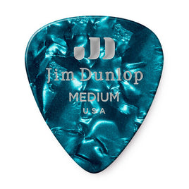 Dunlop Turquoise Pearloid Picks 12 Pack Medium
