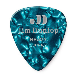 Dunlop Turquoise Pearloid Picks 12 Pack Heavy
