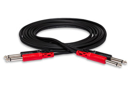 Hosa Stereo Interconnect Dual 1/4" TS 3M (CPP-203)