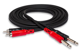 Hosa Stereo Interconnect Dual 1/4" TS to Dual RCA 2M (CPR-202)