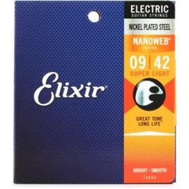 Elixir Strings Nanoweb Electric Guitar Strings - .009-.042 Super Light