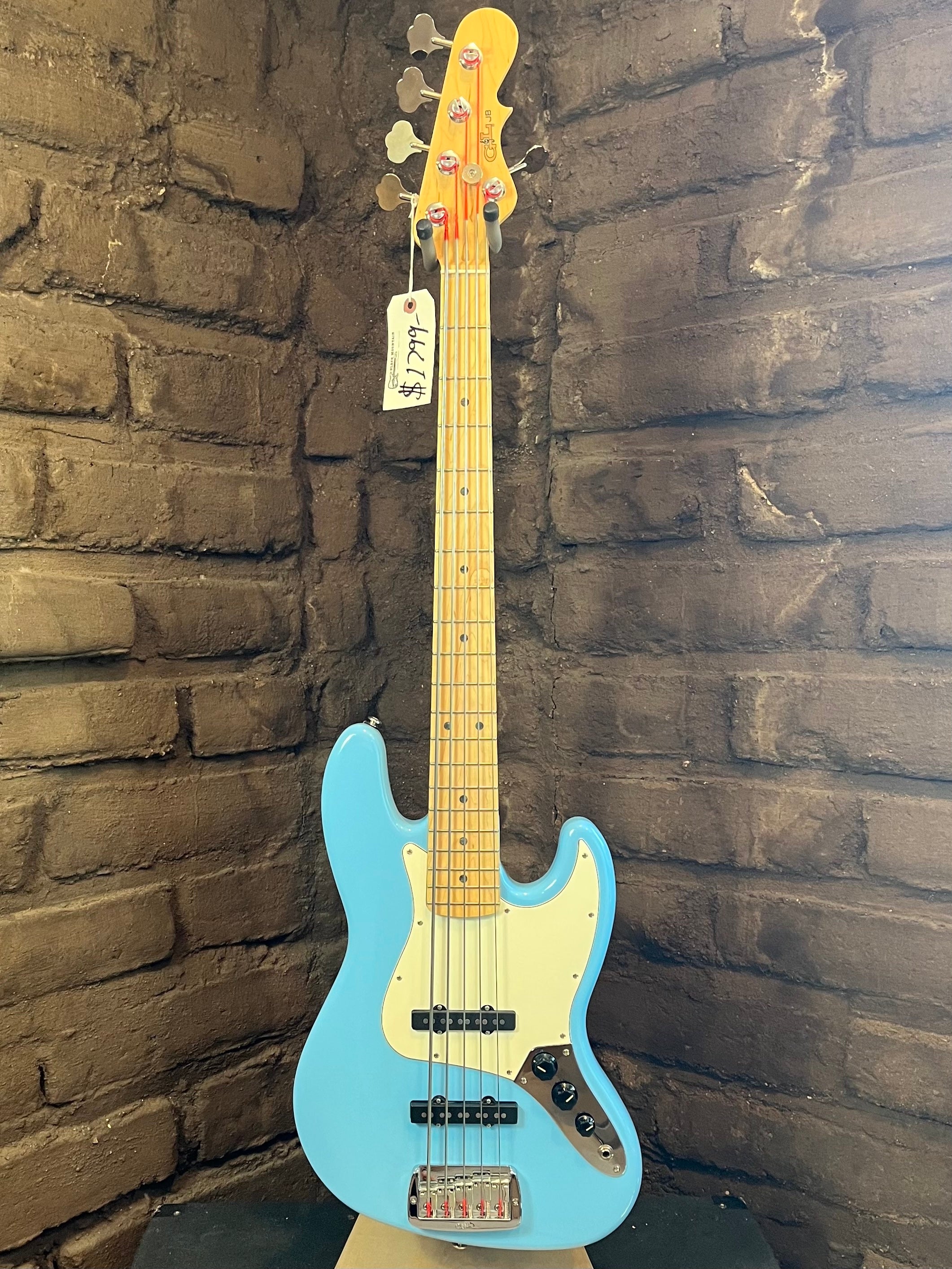 G L Fullerton Deluxe JB 5 Bass Himilayan Blue