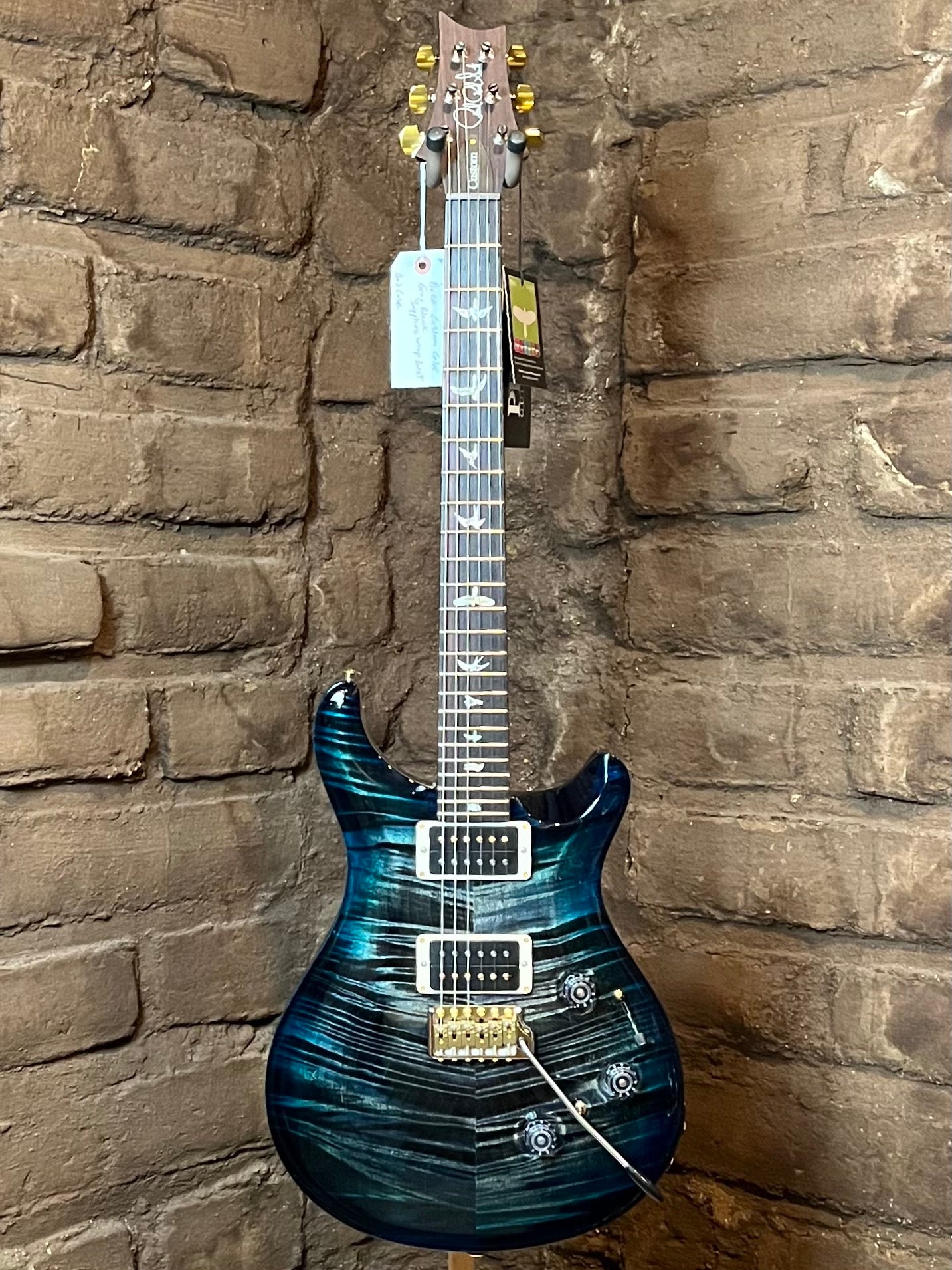 PRS Custom 24 Piezo Custom Color Gray Black Sapphire Wrap Burst 10 Top|  Black Mountain Guitar Co