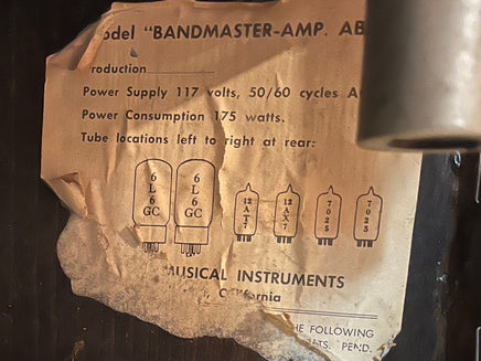 Fender Bandmaster "Drip Edge" 50-Watt 2-Channel Guitar Amp Head 1968
