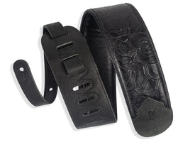 Levy's M4WP-007 Garment Leather Guitar Strap - Black