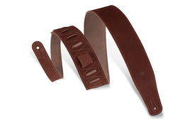 Levy's MS26 2.5" Brushed Suede Guitar Strap - Rust
