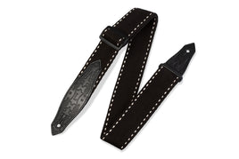Levy's MSSC80 Heavy-weight Cotton Guitar Strap - Black