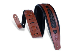 Levy's PM31 Veg-Tan Leather Guitar Strap - Walnut