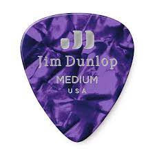 Dunlop Purple Pearloid Picks 12 Pack Medium