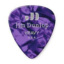 Dunlop Purple Pearloid Picks 12 Pack Heavy